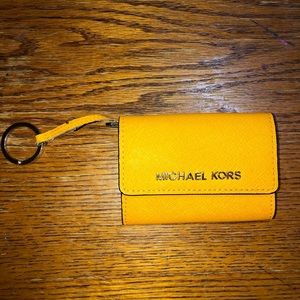 Michael Kors Yellow ID Holder Keychain